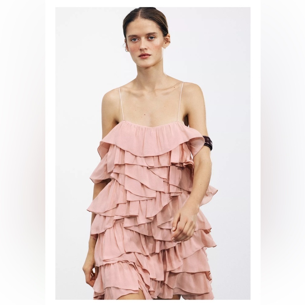 Zara Ruffled Dress ZW Collection - Picture 4 of 9